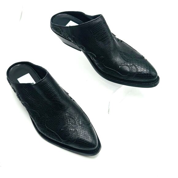 Golden Goose Santiago Western Black Mule Slip On Booties size 37 - Picture 14 of 16